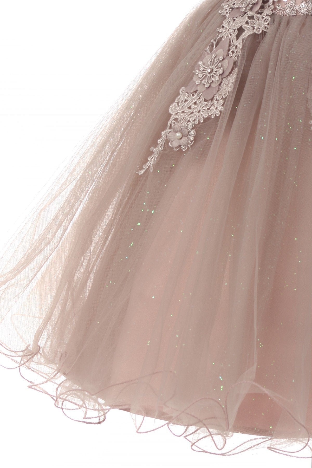 Off the Shoulder Floral Lace Tulle Baby Party Dress by Cinderella Couture USA AS9085B