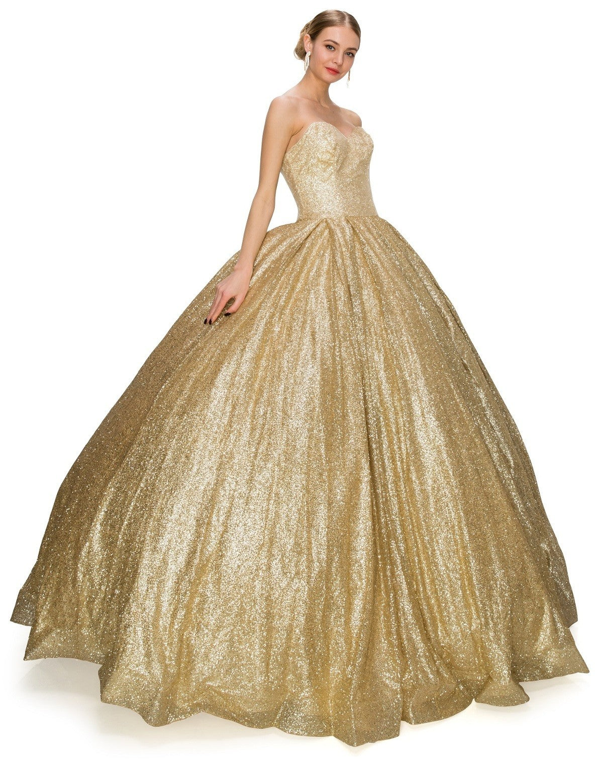 Cinderella Couture USA AS8010J-CH Shiny Quinceanera Dress
