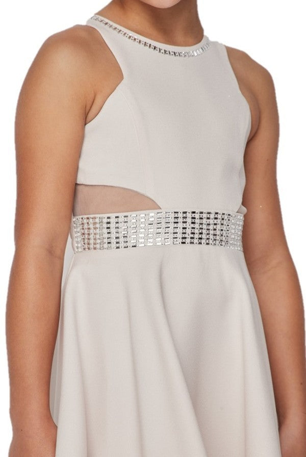 Stretch Fitted Satin Girl Party Dress by Cinderella Couture USA AS5071