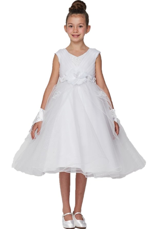 Satin Tulle Communion by Cinderella Couture USA AS2907
