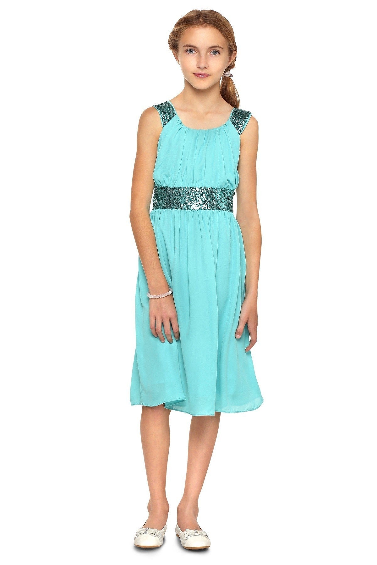 Chiffon Girl Party Dress by Cinderella Couture USA AS5004