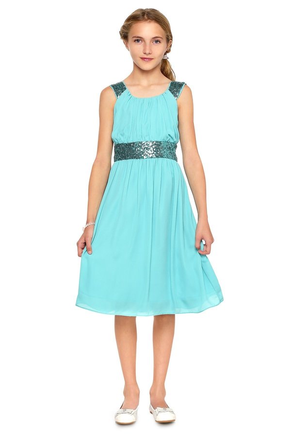 Chiffon Girl Party Dress by Cinderella Couture USA AS5004