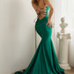 Emerald_1 Long Stretch Mermaid Gown CD2219 - Women Evening Formal Gown - Special Occasion