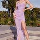 Lavender_1 Fitted Spaghetti Strap Sheath Gown BD7042 - Women Evening Formal Gown - Special Occasion