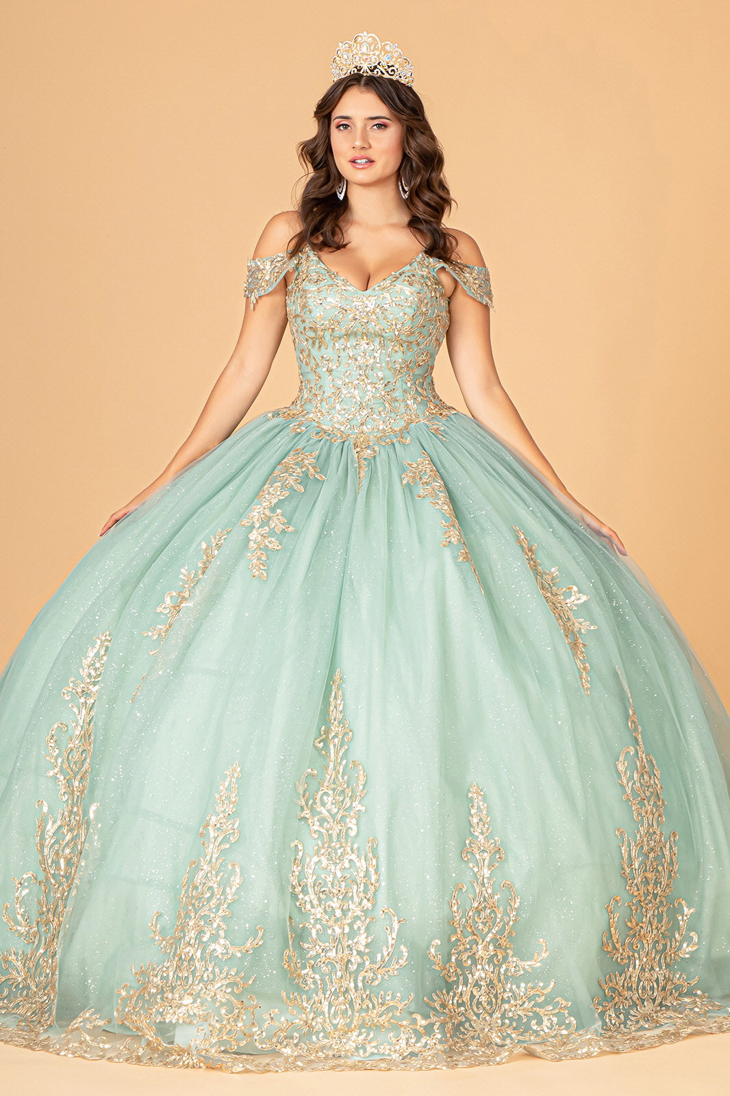 Vestido Quinceanera Cintilante Off the Shoulder by Elizabeth K