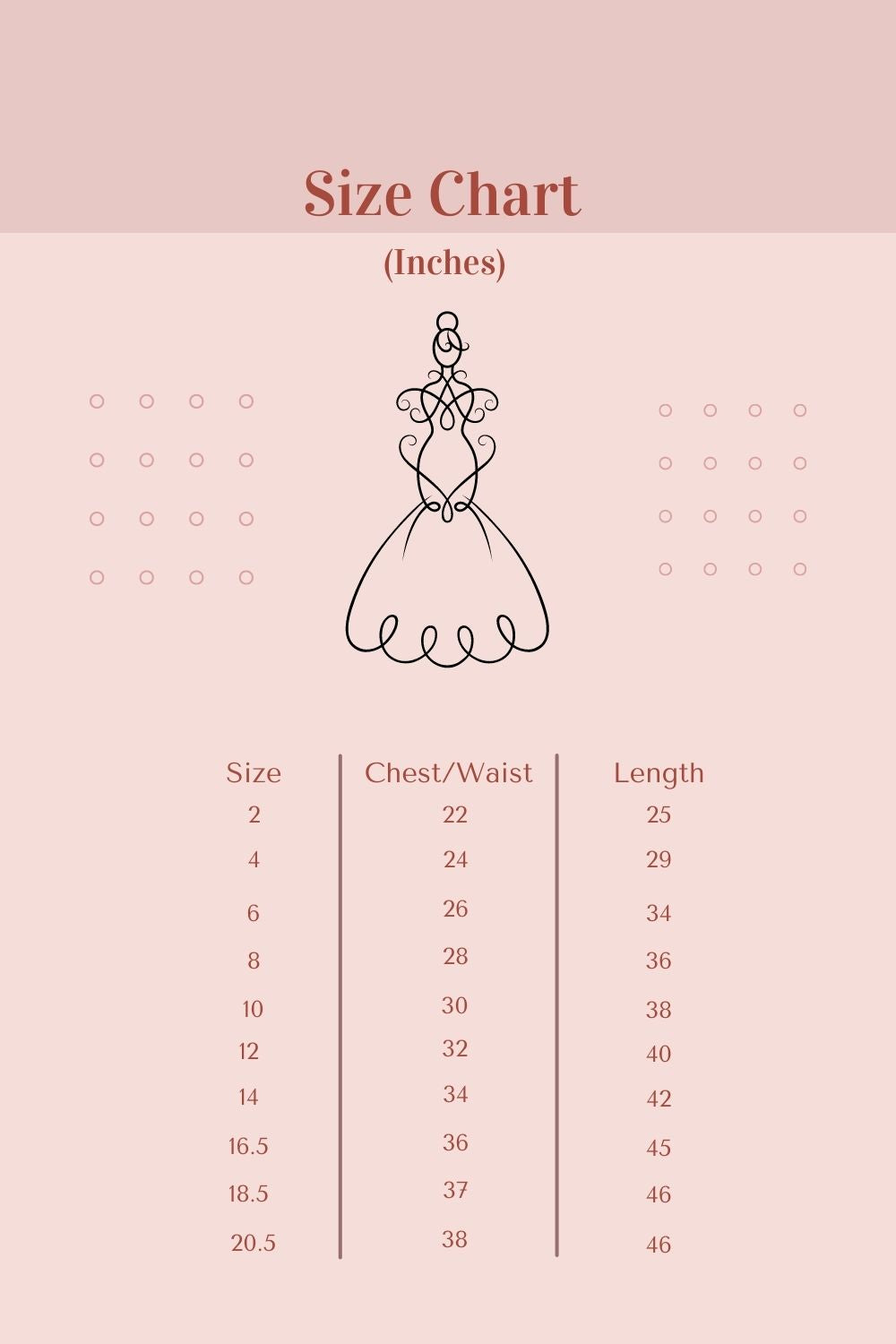 Size Chart Girl Dress - Ivory Satin Sash Bow Girl Dress - AS411 Kids Dream