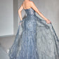 Smoky-blue_1 Sweetheart Mermaid Corset Slit Gown CB095 - Women Evening Formal Gown - Special Occasion