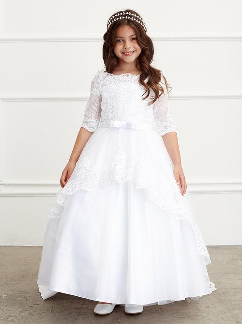 off the shoulder dress for tweens Off Shoulder Children Wedding Flower Girl Dress (28203607)