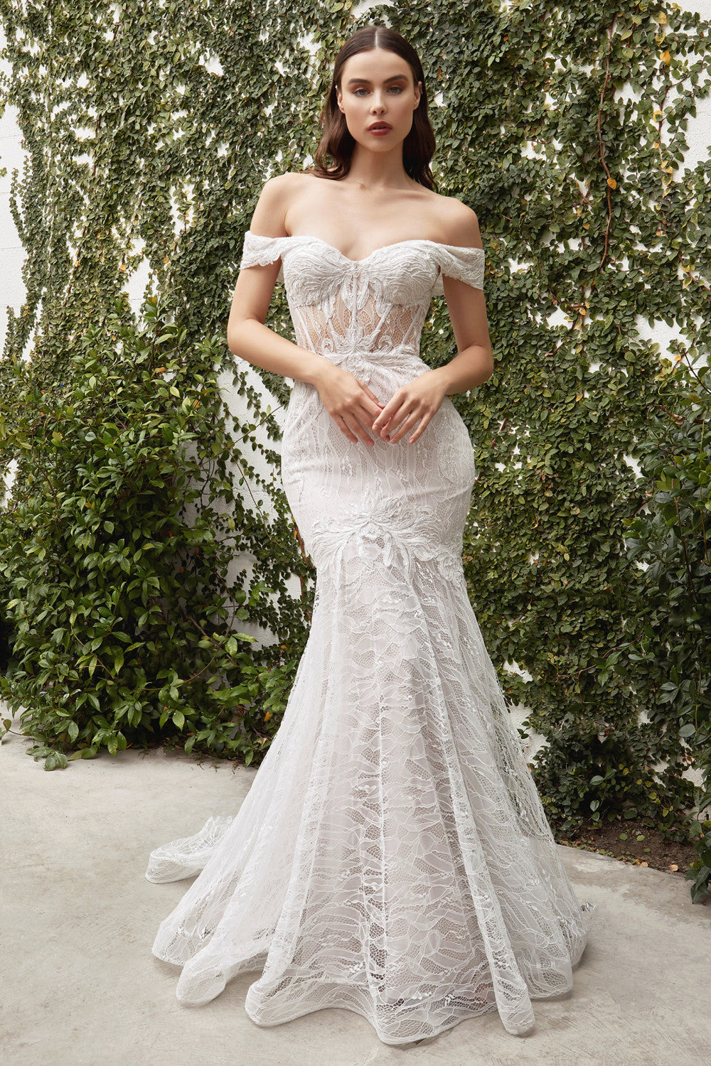 Off the Shoulder Lace Bridal Gown by Andrea & Leo Couture - A0666W JOLIE