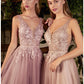 Floral Lace Tulle A-Line Gown by Andrea & Leo Couture A1045 - Special Occasion