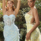 Embellished Daisy Mermaid Gown by Andrea & Leo Couture A1115 Penelope Gown - Special Occasion