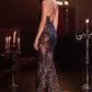 Iridescent Sequin Metallic Evening Dress by LaDivine - CD972 - Special Occasion