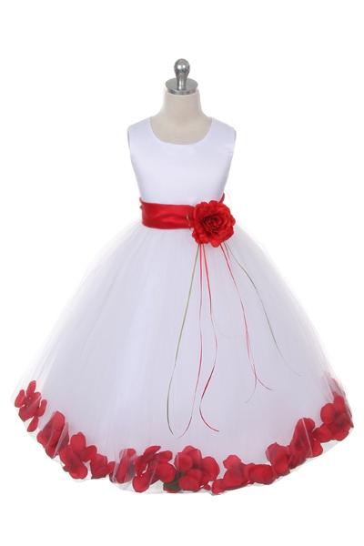 red flower girl dresses Red Flower Girl Dresses