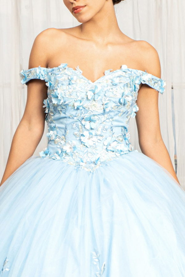 Elizabeth K - GL1960 - Embellished Off Shoulder Quinceanera Dress