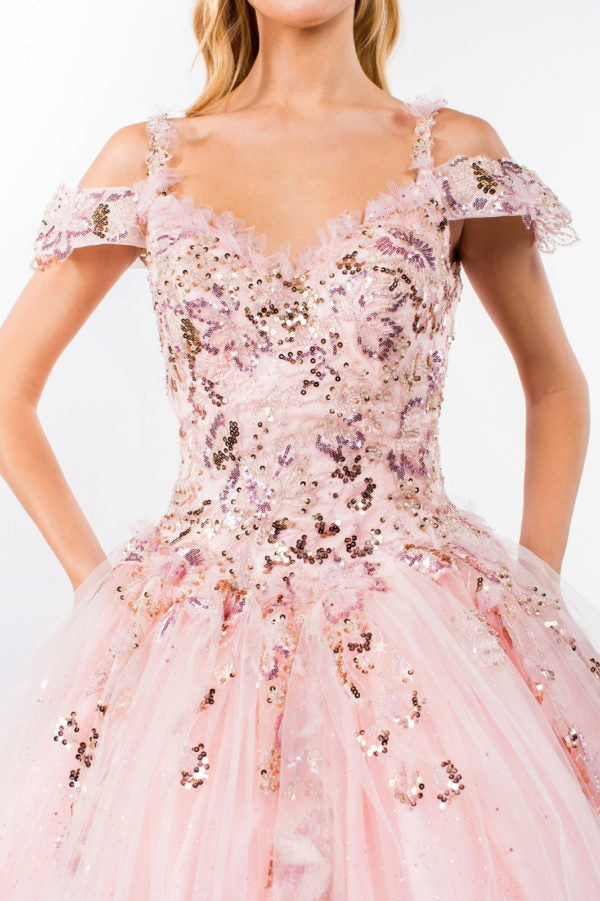 Elizabeth K - GL1969 - Mesh Sweetheart Quinceanera Dress