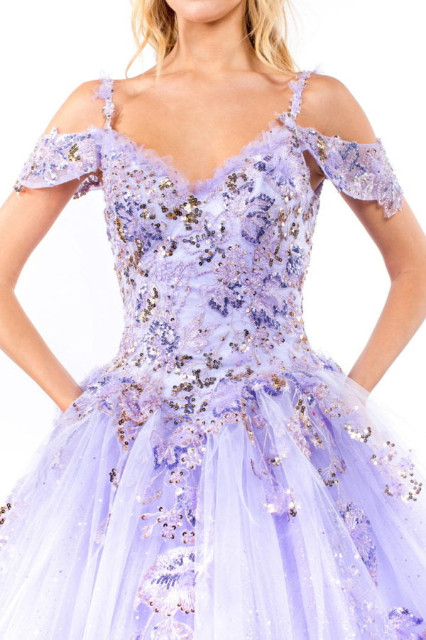 Elizabeth K - GL1969 - Mesh Sweetheart Quinceanera Dress