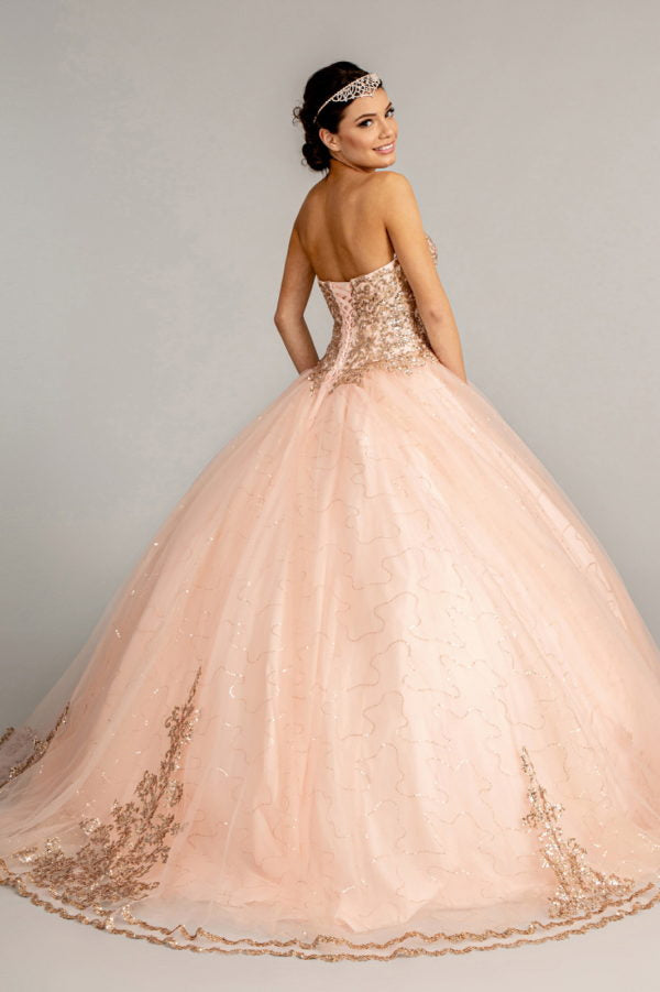 Elizabeth K - GL1973 - Sequin and Glitter Embellished Sweetheart Ballgown Quinceanera Dress