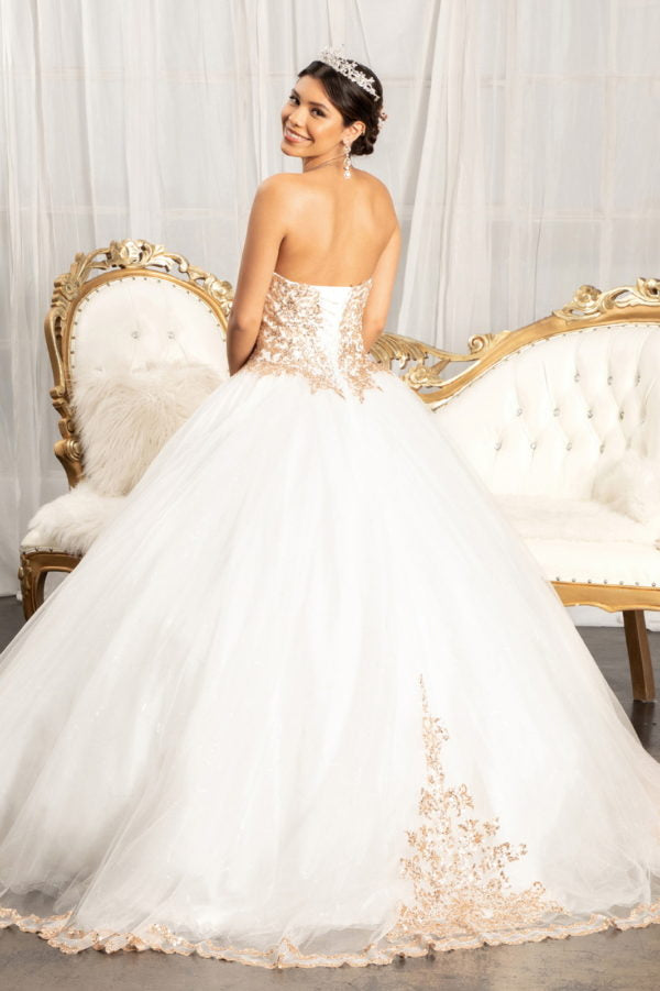 Elizabeth K - GL1973 - Sequin and Glitter Embellished Sweetheart Ballgown Quinceanera Dress