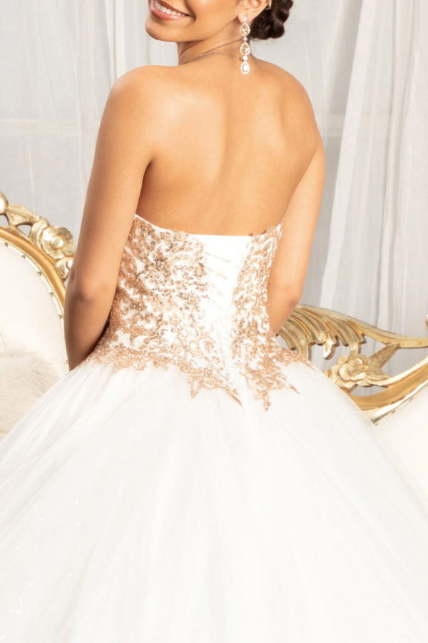 Elizabeth K - GL1973 - Sequin and Glitter Embellished Sweetheart Ballgown Quinceanera Dress
