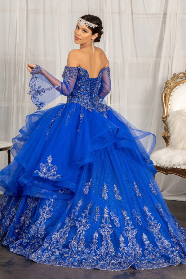Elizabeth K - GL1976 - Sweetheart Neck Cut-Away Shoulder Quinceanera Dress