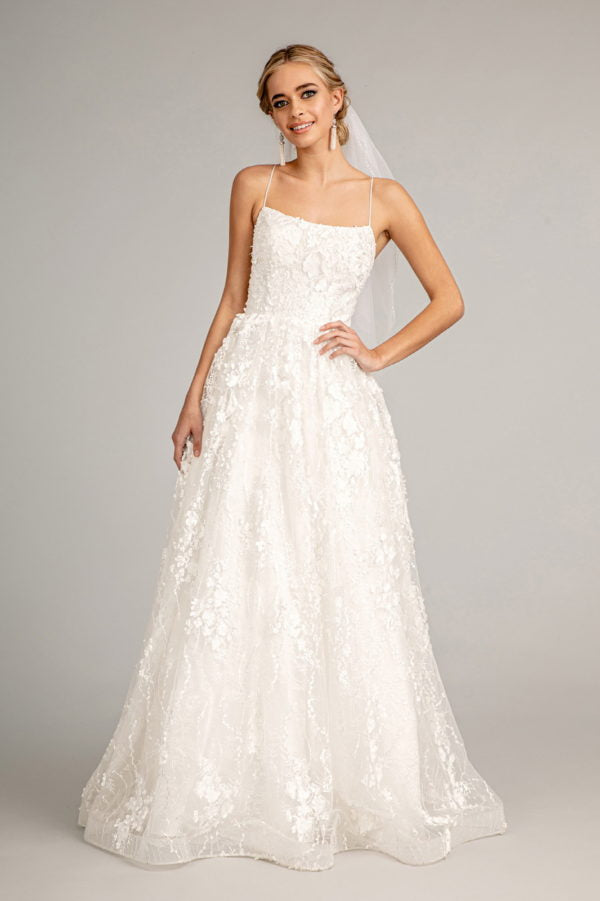 Elizabeth K - GL1985 - Floral Embroidered Sweetheart A-Line Bridal Gown