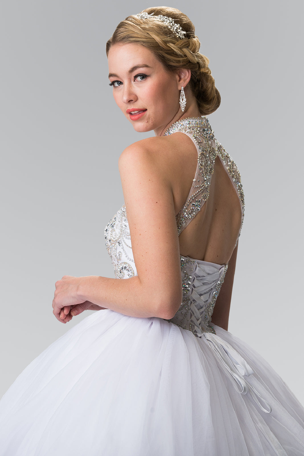 Elizabeth K - GL2206 - Mesh High Neck Quinceanera Dress