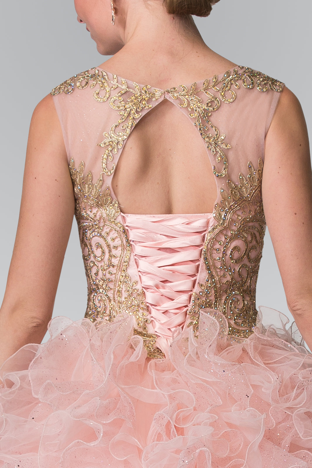 Elizabeth K - GL2208 - Embellished Illusion Sweetheart Quinceanera Dress