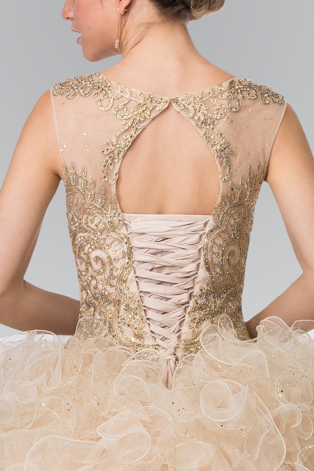 Elizabeth K - GL2208 - Embellished Illusion Sweetheart Quinceanera Dress
