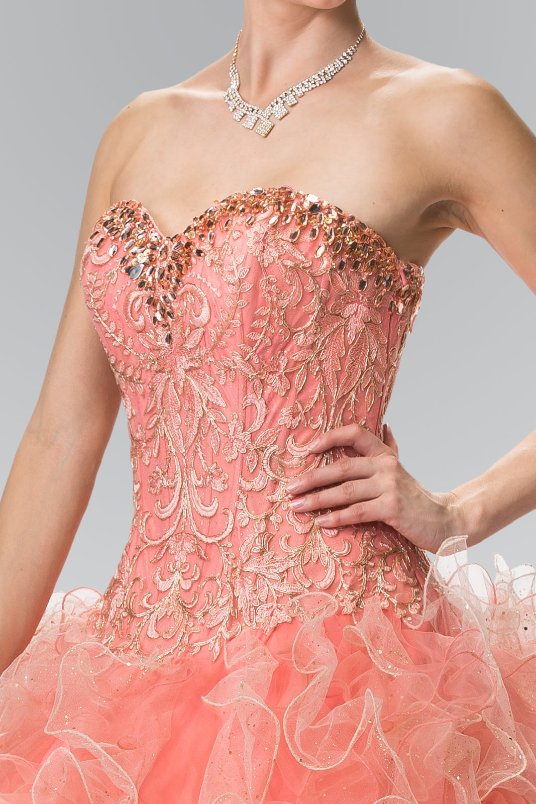 Elizabeth K - GL2210 - Embellished Strapless Quinceanera Dress