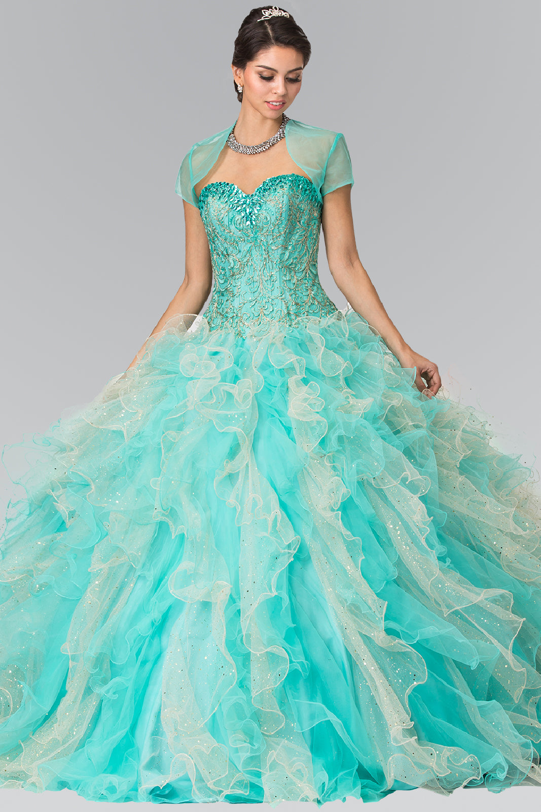 Elizabeth K - GL2210 - Embellished Strapless Quinceanera Dress