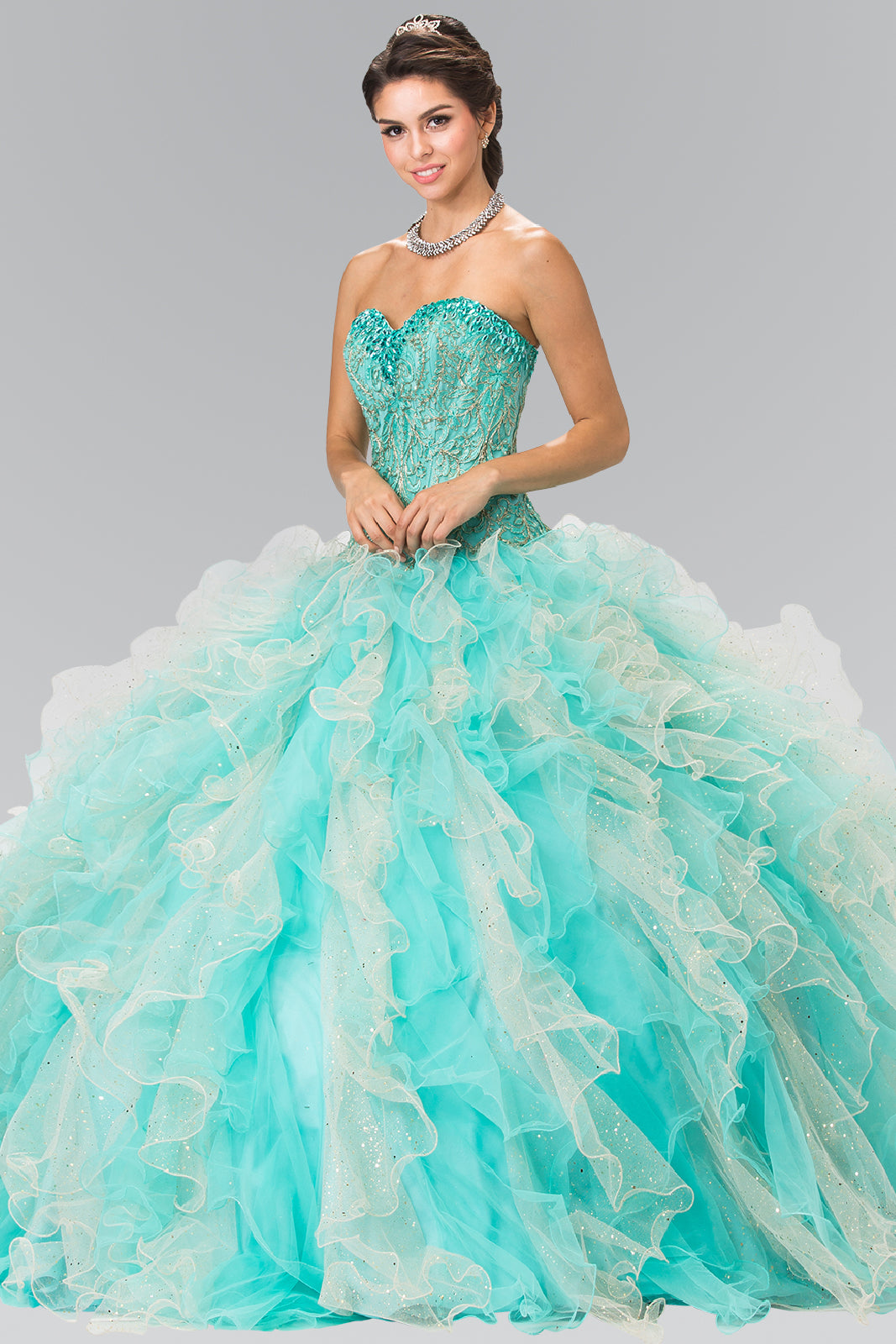 Elizabeth K - GL2210 - Embellished Strapless Quinceanera Dress