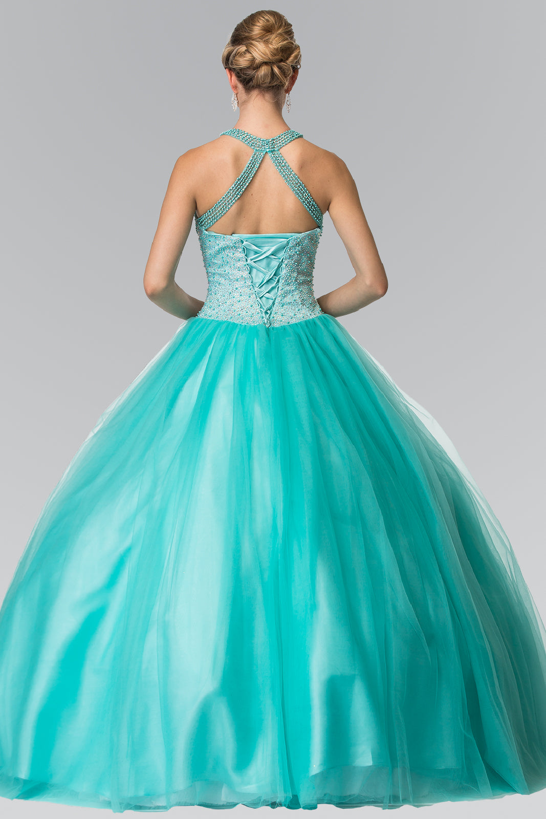 Elizabeth K - GL2309 - Illusion Sweathearted Tulle Quinceanera Dress