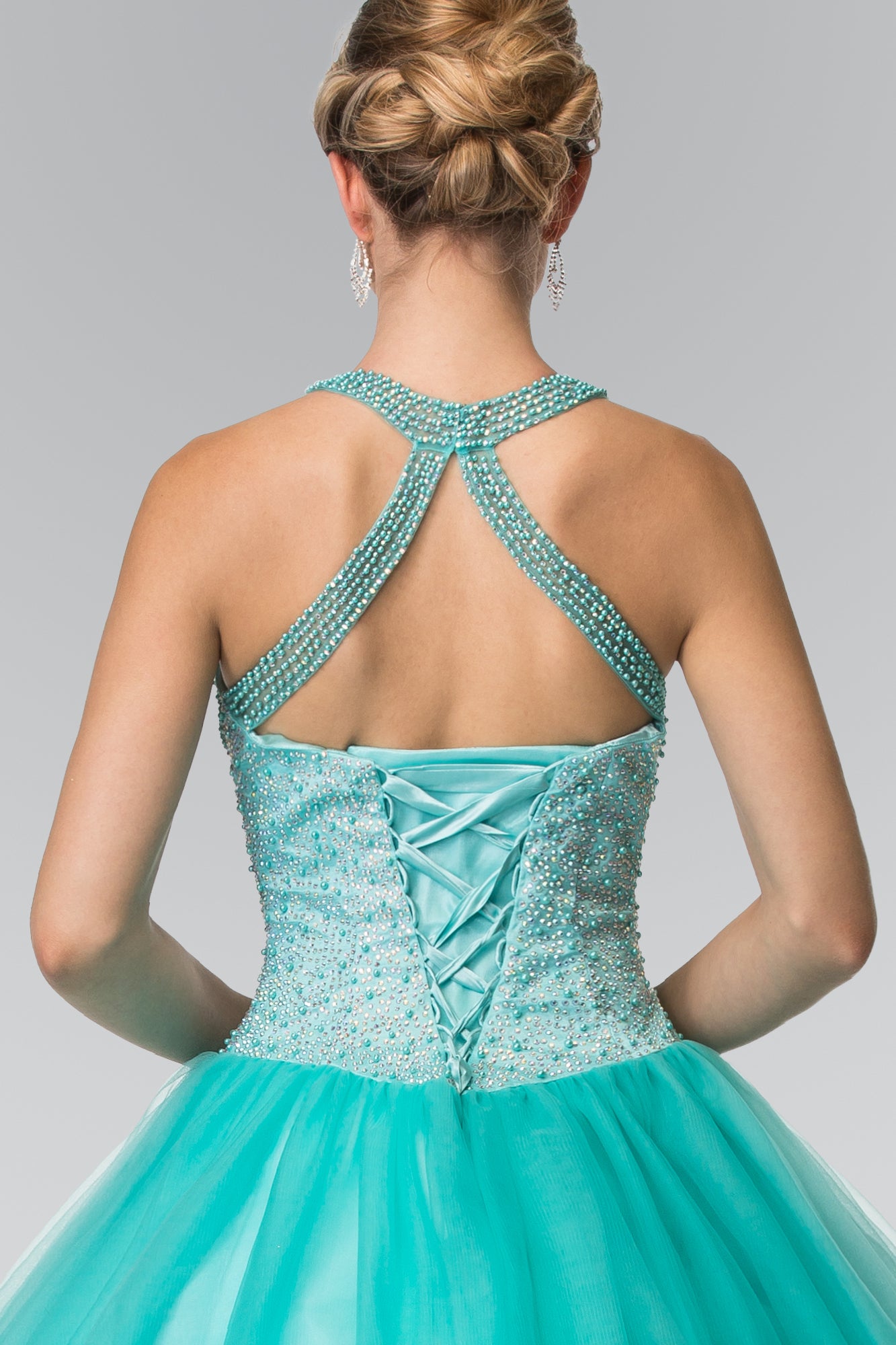 Elizabeth K - GL2309 - Illusion Sweathearted Tulle Quinceanera Dress