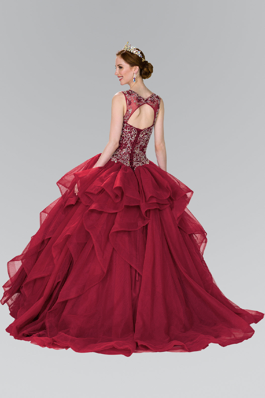Elizabeth K - GL2378 - Illusion Sweetheart Neck Quinceanera Dress