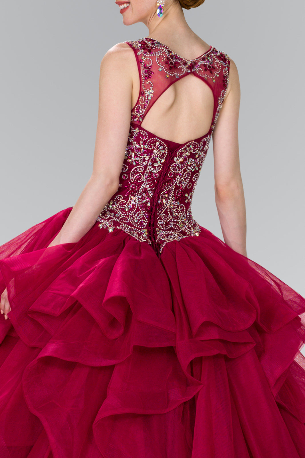 Elizabeth K - GL2378 - Illusion Sweetheart Neck Quinceanera Dress