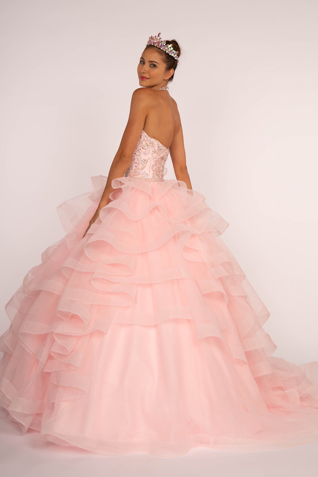 Elizabeth K - GL2512 - Embellished Halter Neck Quinceanera Dress
