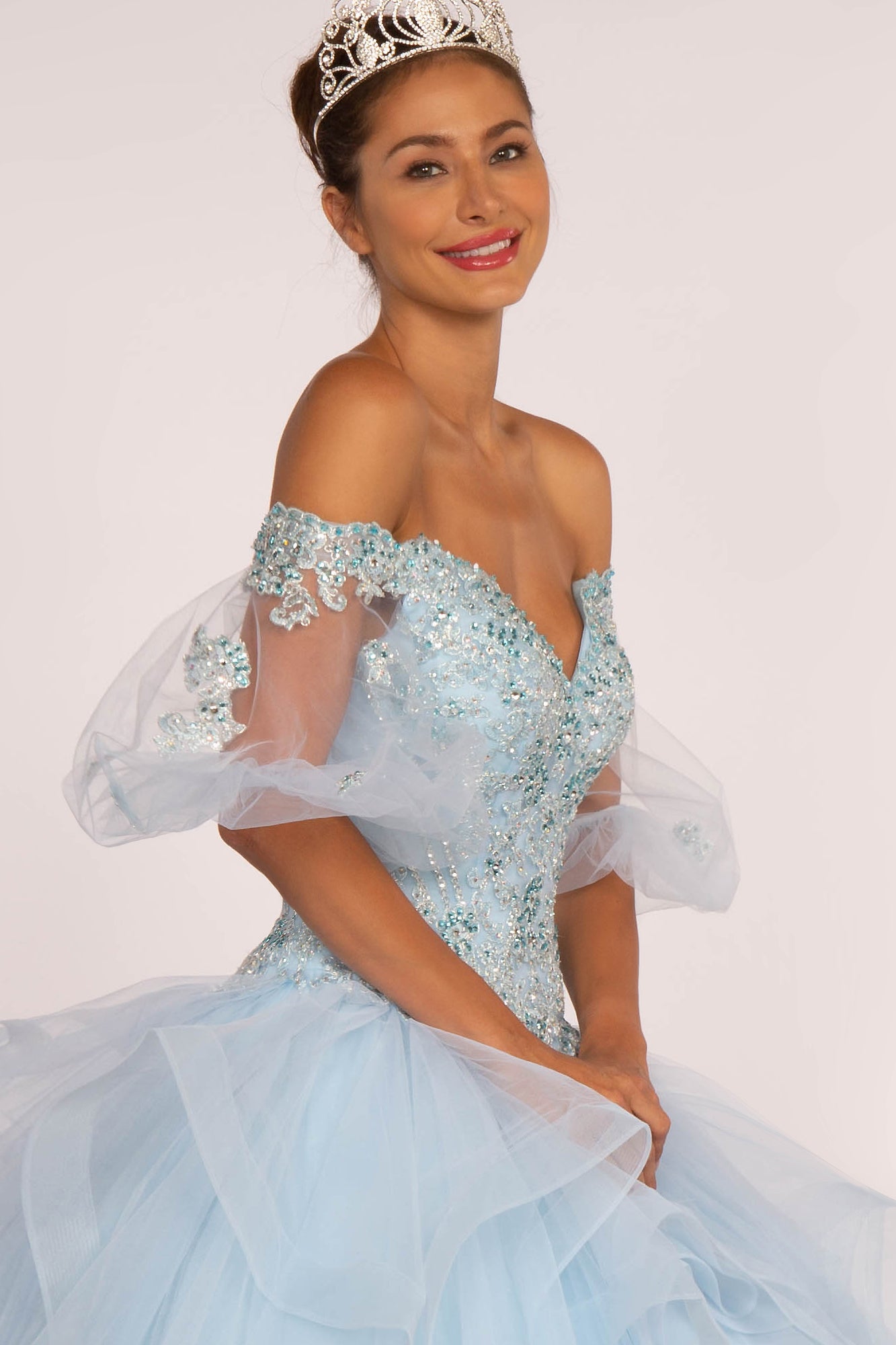 Elizabeth K - GL2601 - Embellished Layered Quinceanera Dress