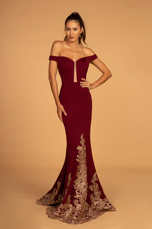 Off the Shoulder Mermaid Gown by Elizabeth K GL2658 -Special Occasion/Curves
