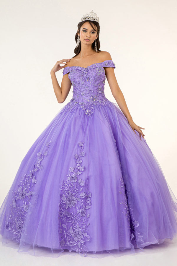 Elizabeth K - GL2802 - Mesh Off-Shoulder Ballgown Quinceanera Dress