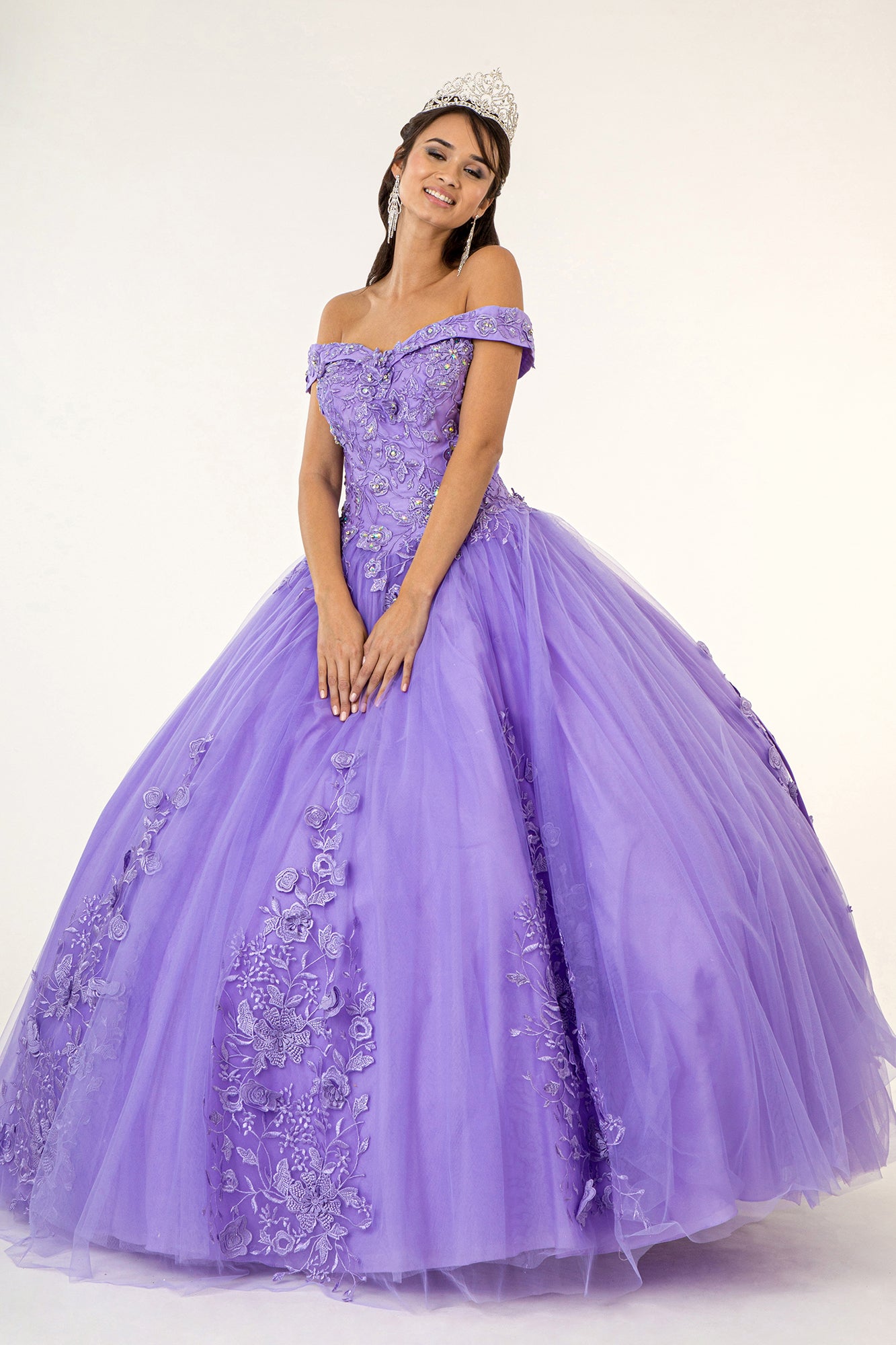 Elizabeth K - GL2802 - Mesh Off-Shoulder Ballgown Quinceanera Dress
