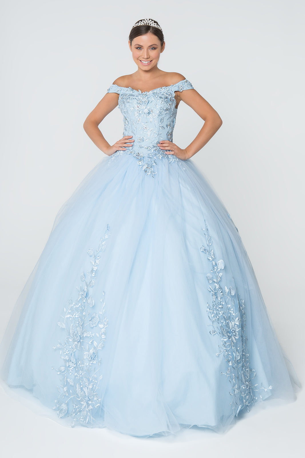 Elizabeth K - GL2802 - Mesh Off-Shoulder Ballgown Quinceanera Dress