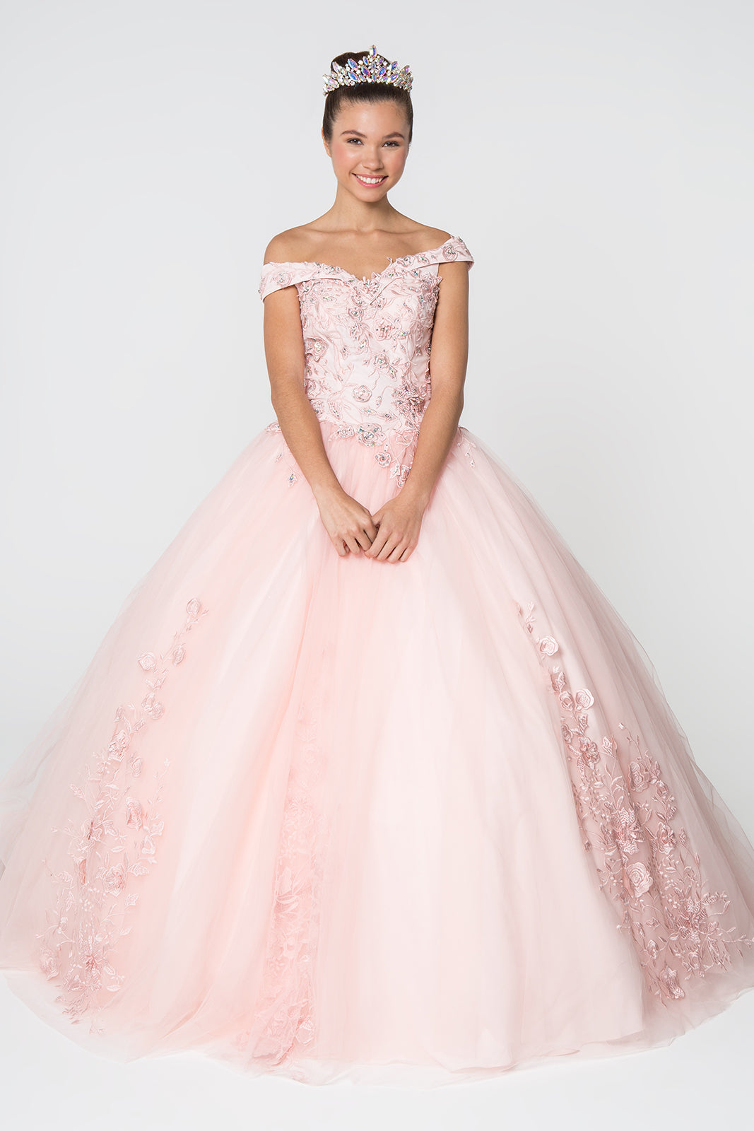 Elizabeth K - GL2802 - Mesh Off-Shoulder Ballgown Quinceanera Dress
