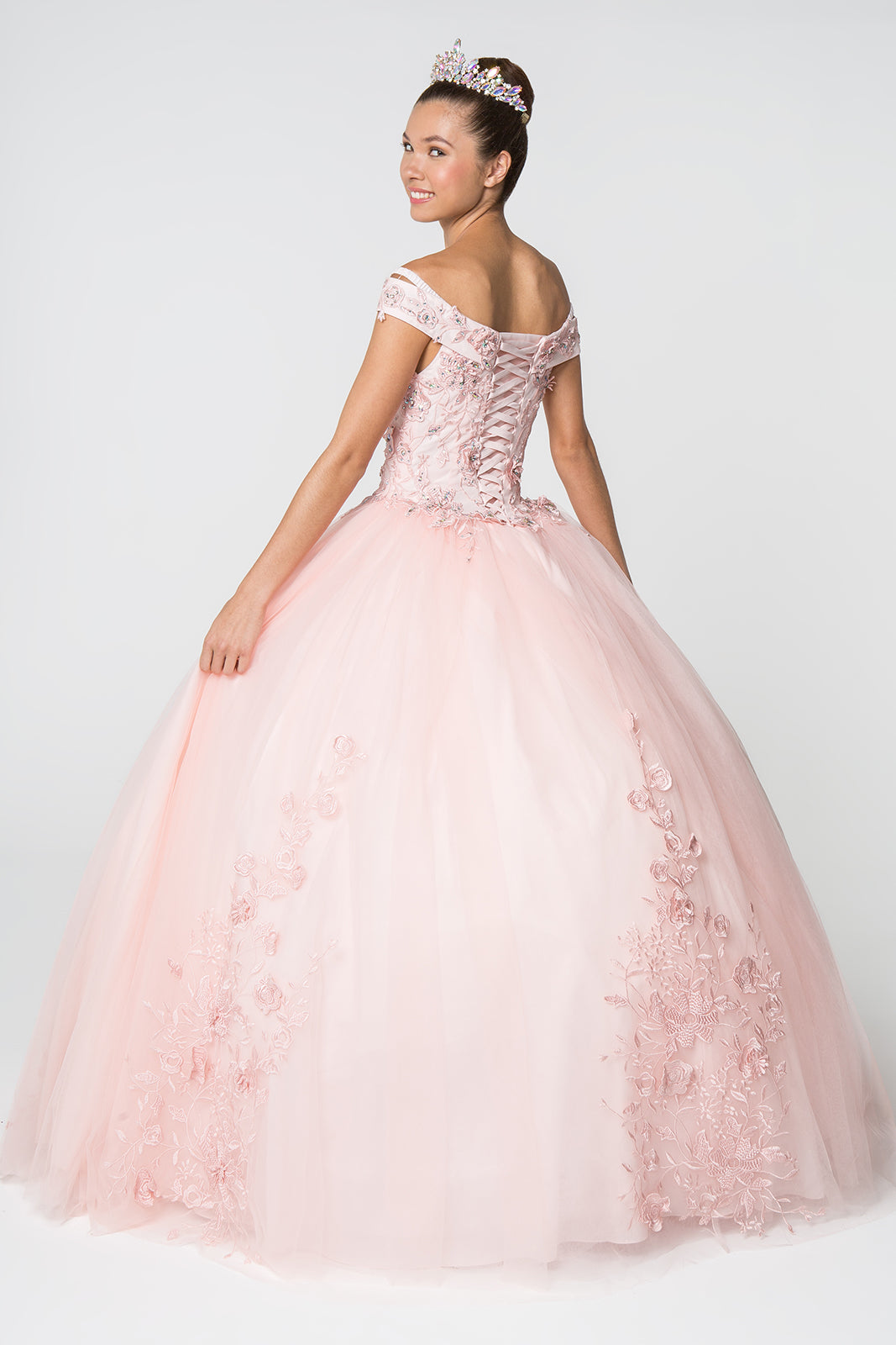 Elizabeth K - GL2802 - Mesh Off-Shoulder Ballgown Quinceanera Dress