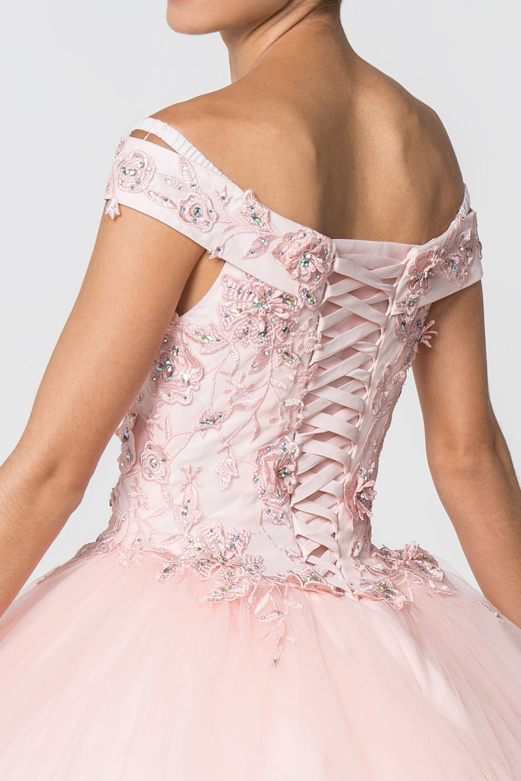 Elizabeth K - GL2802 - Mesh Off-Shoulder Ballgown Quinceanera Dress