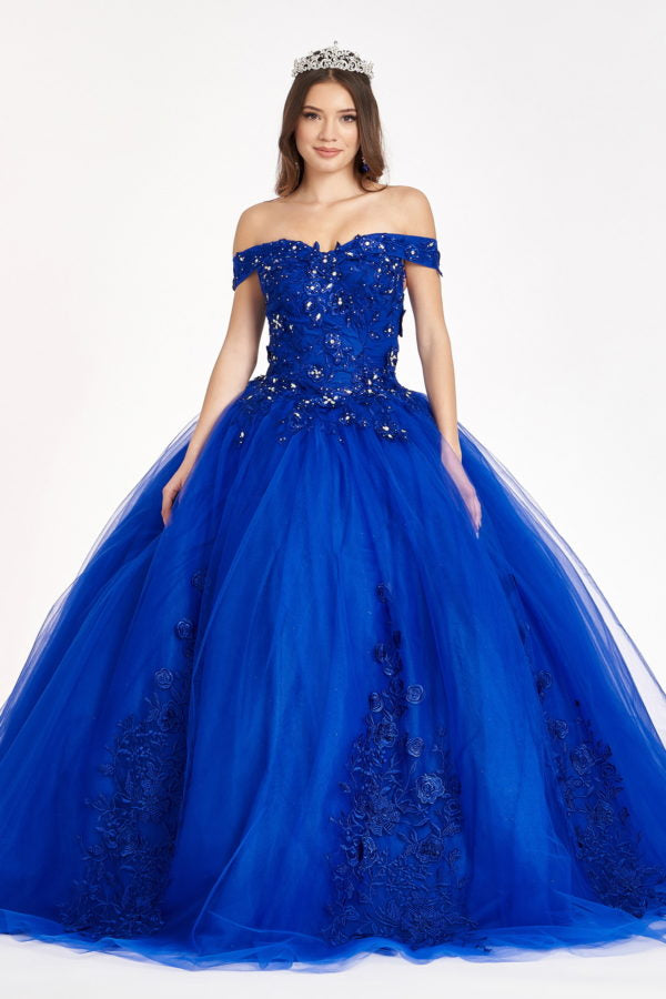 Elizabeth K - GL2802 - Mesh Off-Shoulder Ballgown Quinceanera Dress