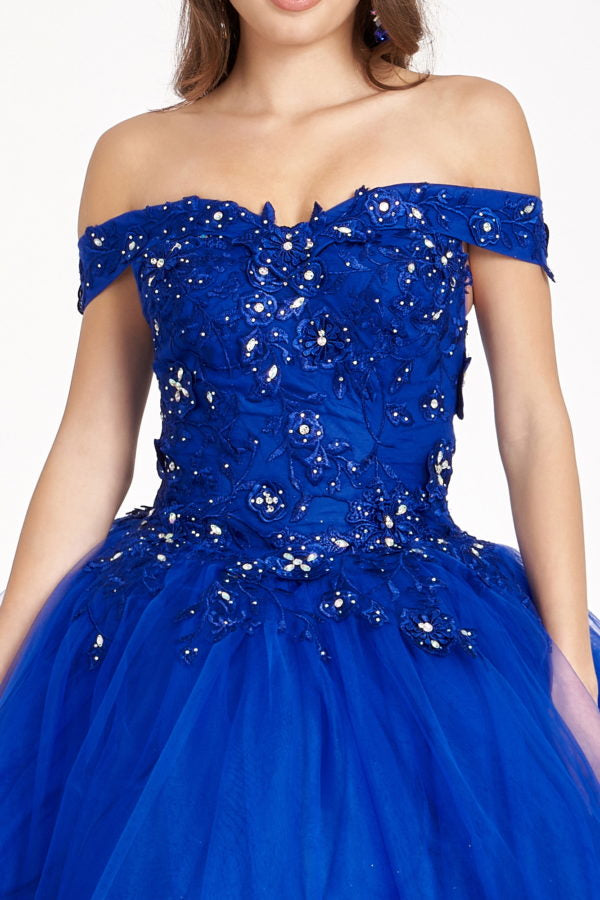 Elizabeth K - GL2802 - Mesh Off-Shoulder Ballgown Quinceanera Dress