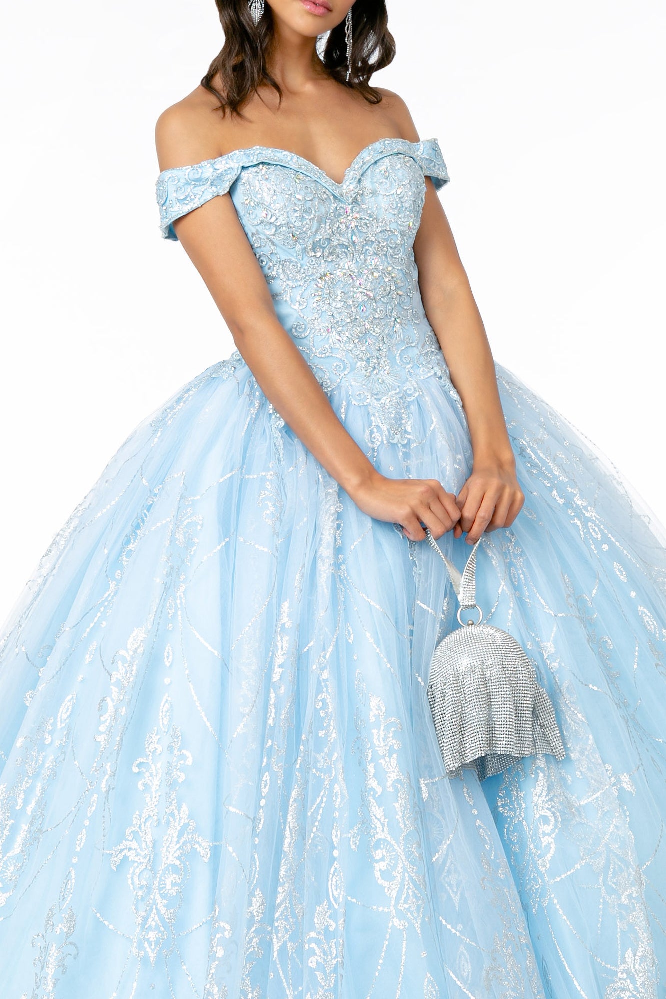 Elizabeth K - GL2910 - Mesh Off The Shoulder Quinceanera Dress