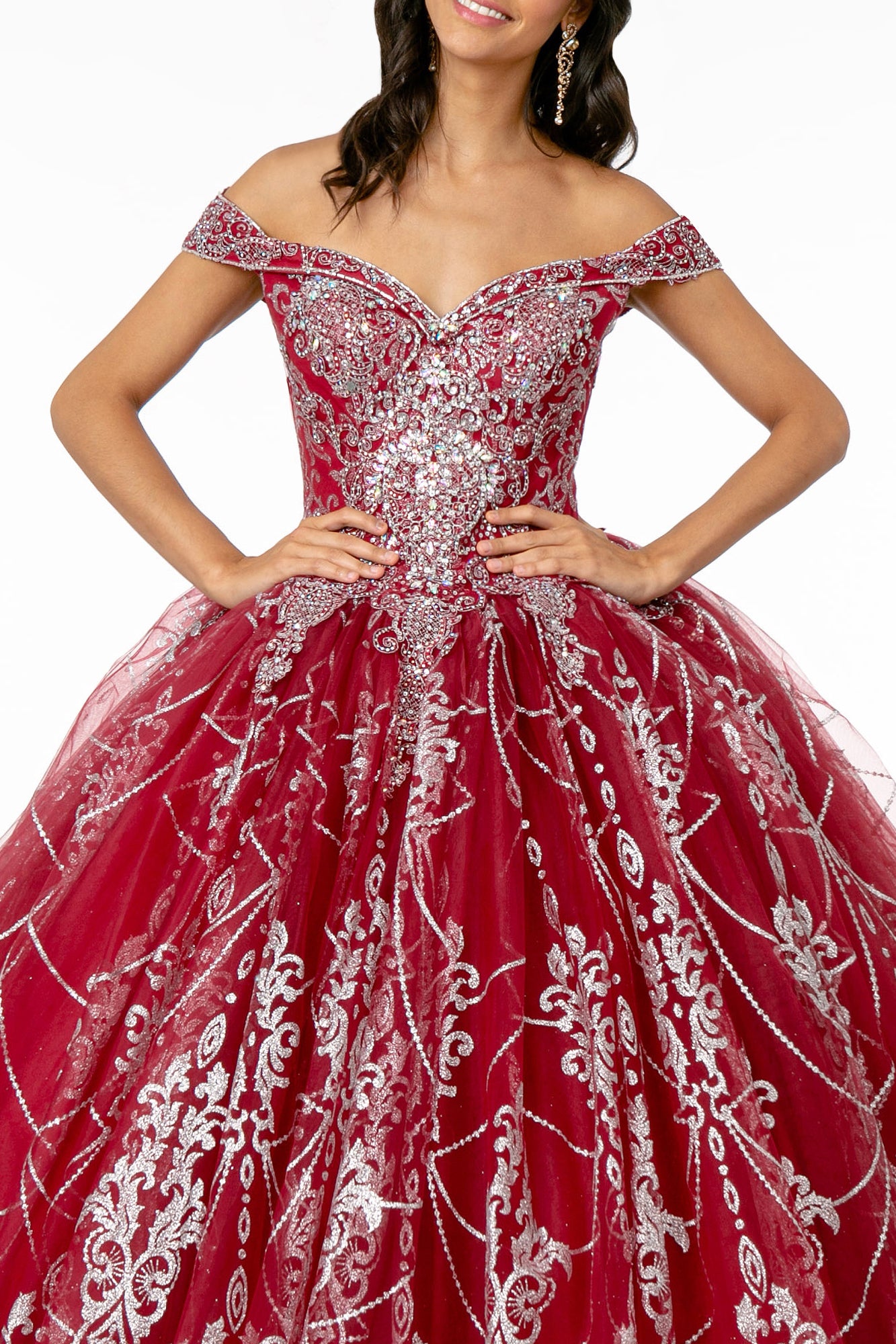 Elizabeth K - GL2910 - Mesh Off The Shoulder Quinceanera Dress