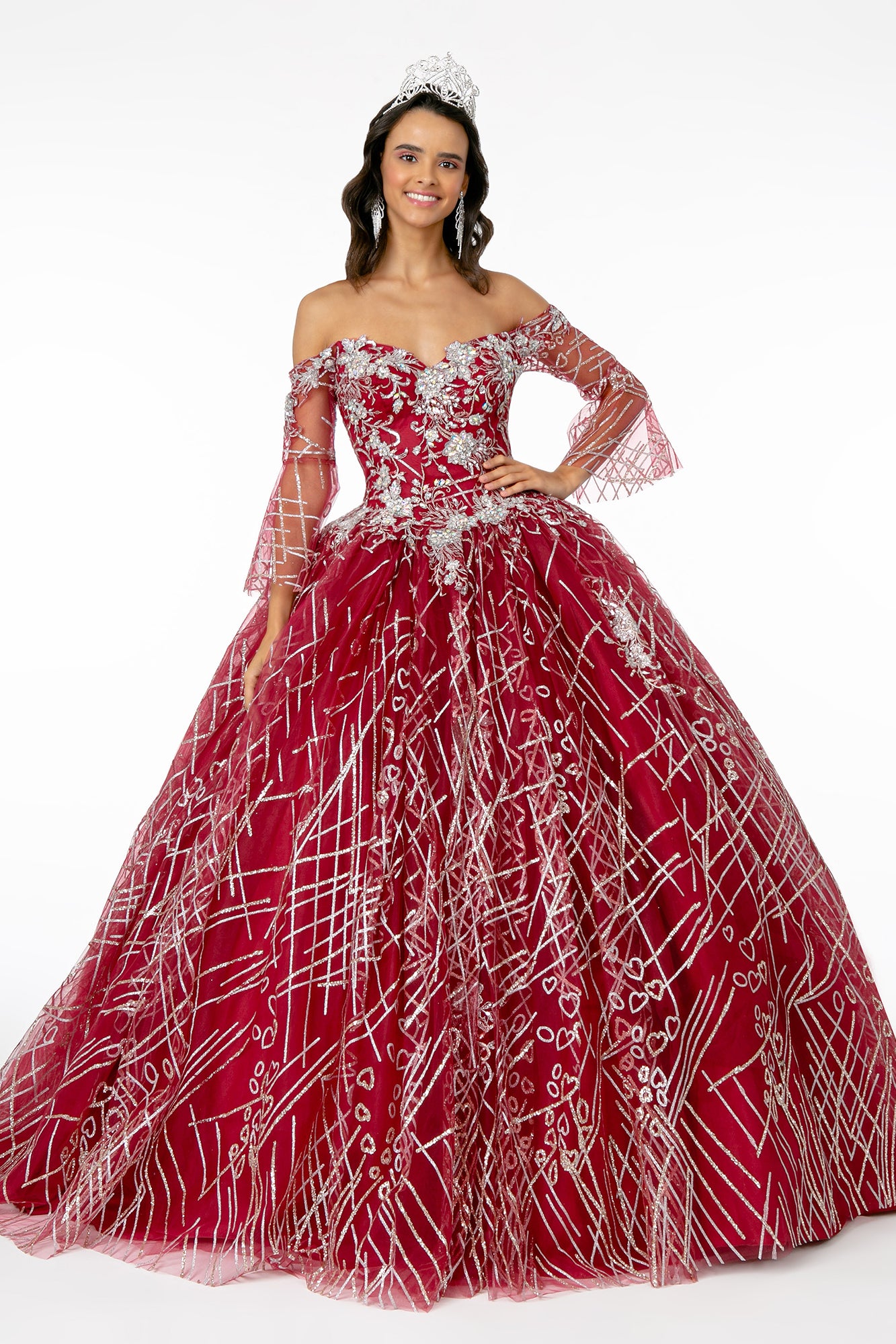 Elizabeth K - GL2911 - Sweetheart Glitter Quinceanera Dress
