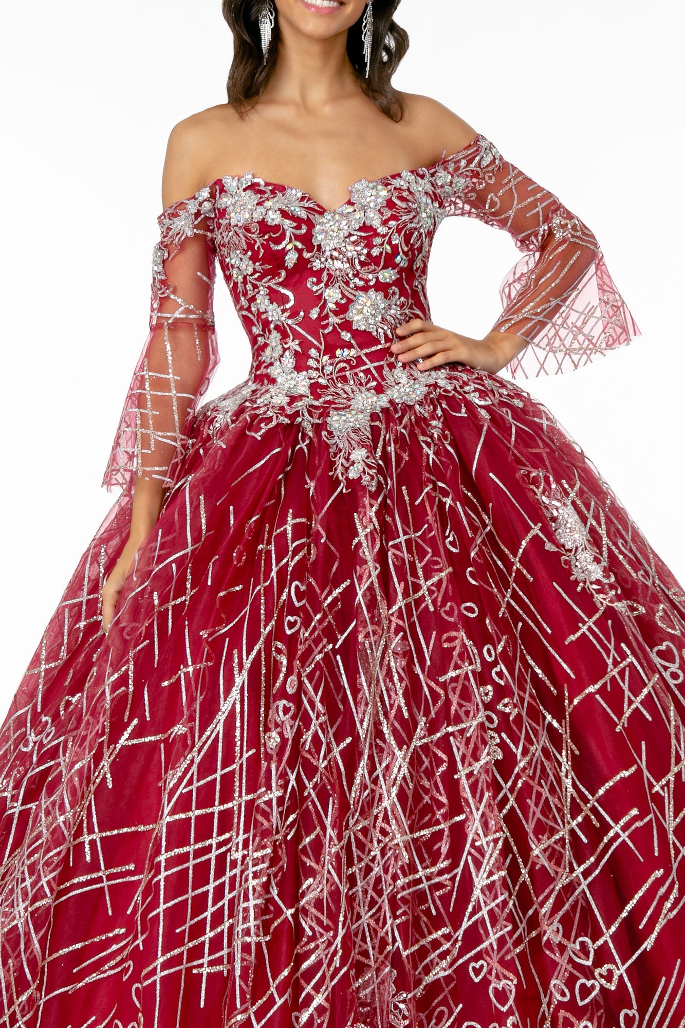Elizabeth K - GL2911 - Sweetheart Glitter Quinceanera Dress